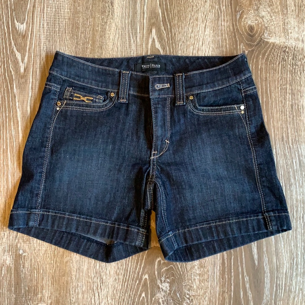 White House Black Market Dark Wash Denim Jean Shorts